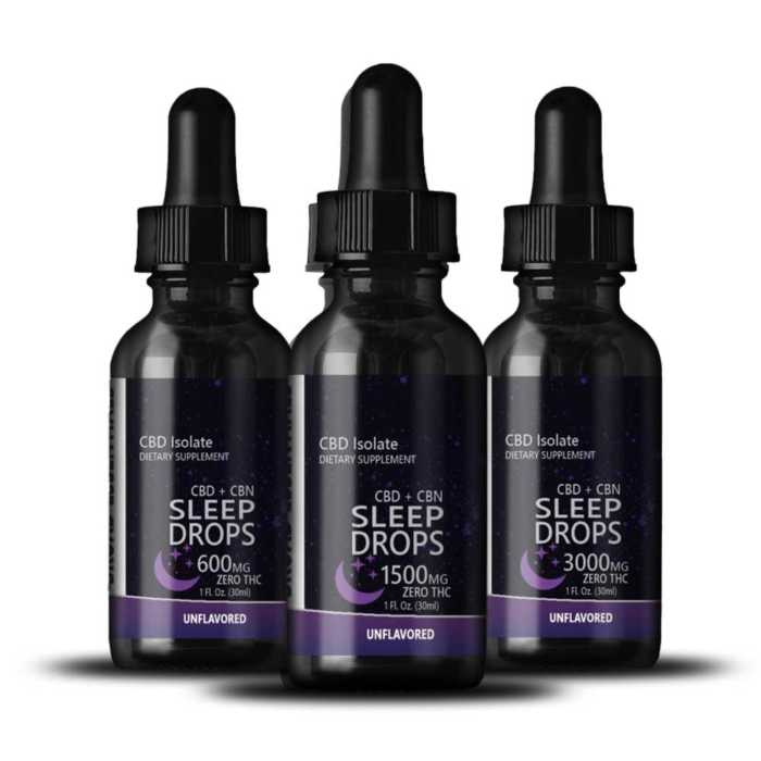 Hemp Isolate plus CBN-Sleep Tinctures | 600mg - 3000mg | 1:1 Ratio Hemp Isolate to CBN